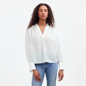 Madewell Easy Long-Sleeve Popover Shirt medium